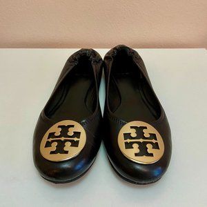 Tory Burch Gold Logo Classic Reva Ballet Flats 10